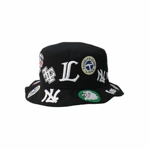 【全文必読】 未使用新品 埼玉西武ライオンズ キャップ NEW ERA×LIONS BUCKET01 ARCHIVE ALLOVER BLACK M/Lサイズ