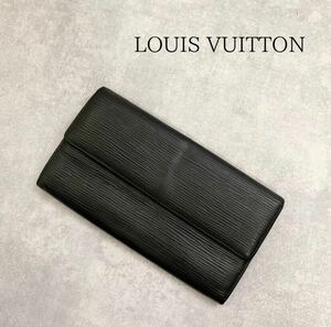 LOUIS VUITTON ルイヴィトン 長財布 エピ ポルトフォイユ サラウォレット 二つ折り ノワール