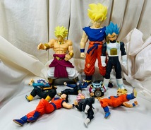 当時物 古い ドラゴンボール ソフビ フィギュア 孫悟空 ベジータ スーパーサイヤ人 30㎝～６㎝ まとめてUSED ジャンク 現状品 発送60サイズ_画像1