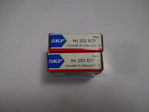 SKF単列円筒ころ軸受 NJ202ECP ×2個 MADE IN GERMANY【送料込】