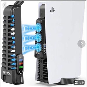 PS5 冷却ファン 3段階風速調節 USBポート 説明書付き