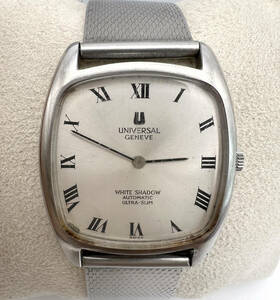 稼働品 UNIVERSAL GENEVE WHITE SHADOW ULTRA-SLIM ユニバーサルジュネーブ アンティーク メンズ 腕時計