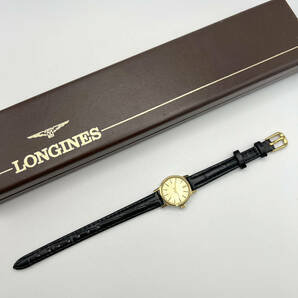 ジャンク LONGINES ロンジン 手巻き ゴールド文字盤 レディース腕時計 箱付 の画像6