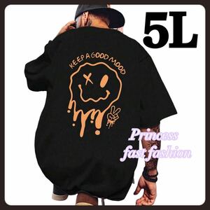 【5L】ドリップニコちゃん 半袖Tシャツ 大きいサイズ メンズ レディース