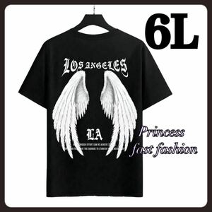 【6L】天使の羽根 半袖Tシャツ 大きいサイズ メンズ レディース