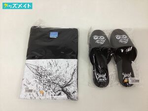 【未開封】MEQRI(メクリ) うしおととら Tee(Tシャツ) 獣の槍 XLサイズ, Slippers(スリッパ) ふすま 計2点