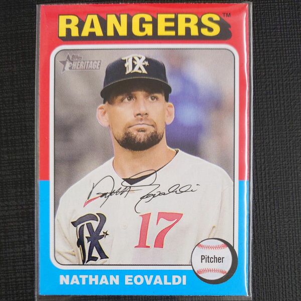 2024 Topps Heritage SP ショートプリント　ネイサン・イオバルディ　レンジャーズ