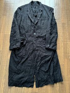 regulation yohji yamamoto 18ss シワ ジャケット ヨウジヤマモトプールオム ロングコート ブラック 