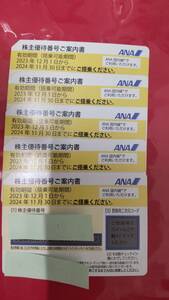 17744/17769　　ANA(全日空)株主優待券〇有効期限:2024/11/30まで〇5枚セット