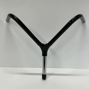 【未使用】自転車 ハンドル V字 シートポスト付き ブラック スチール製 菅M-44