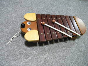 ★即決★木琴 いぬ/犬/動物★楽器 木製おもちゃ