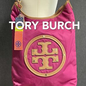 TORY BURCH トリーバーチ　ナイロントートバッグ　BIGロゴ　新品