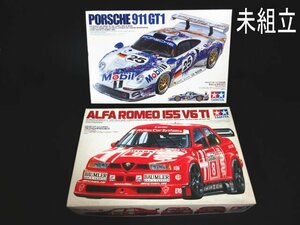 XB783 △ Tamiya / Серия спортивных автомобилей 1/24 / Пластиковая модель / Porsche 911 GT1 / Alfa Romeo 155 V6TI // Всего 2 балла // В разобранном виде / Как есть