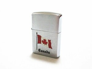 XB923* Zippo - oil lighter Canada national flag on ta rio factory made 1995 year made / ZIPPO Canada ONTARIO ignition equipment smoking ./