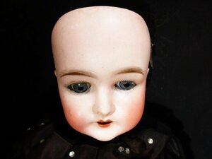 XC152^ antique / bisque doll / Queen Lewis / german / total height 56cm / stamp equipped / open mouse / West doll / ceramics doll 