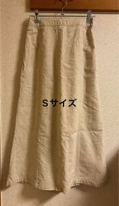 サニークラウズ　麻綿スカート（麻55%・綿45%／裏地綿100%) Sサイズ
