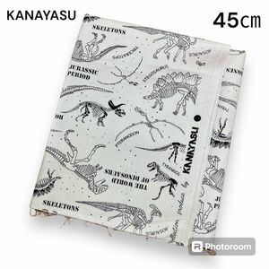 KANAYASU カナヤス　生地　オックス　恐竜　生成り　45㎝