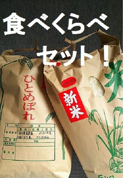 令和5年度・岩手県花巻産減農薬ひとめぼれ5kg＋一等米減農薬あきたこまち5kg