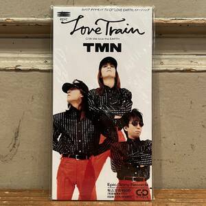 ◇美品!見本盤/8cmシングルCD◇TMN TM NETWORK / Love Train c/w We Love The Earth (ESDB 3214) 小室哲哉◇廃盤/短冊