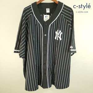 F138b [未使用品] Majestic マジェスティック ユニホームTシャツ 6L ブラック系 MLB 野球 ニューヨークヤンキース | トップス G