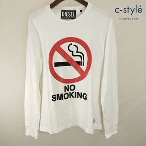 E904 [コラボ] DIESEL×FR2 ディーゼル×エフアールツー 長袖Tシャツ M ホワイト D8 8-FR-TS05 SMOKING コラボ | G★