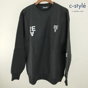 E905 [美品] WIND AND SEA ウィンダンシー トレーナー XL ブラック WDS-CS-327 Brushed crew neck 裏起毛 | G★