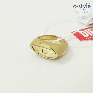 O226a [ unused goods ] DIESEL diesel ring 6.5 Gold ring D Logo DX1370 | other G