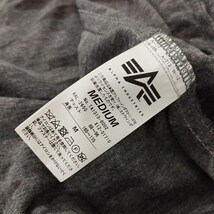 F038 [春夏物][人気] ALPHA INDUSTRIES アルファインダストリーズ フライトジャケット M グレー TA1313-8002 ジップアップ | G★_画像4