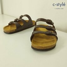 O319b [春夏][人気] BIRKENSTOCK ビルケンシュトック サンダル 24cm ブラウン フロリダ | シューズ G_画像1