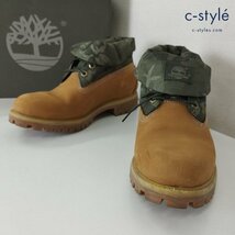 O348b [人気] Timberland ティンバーランド ロールトップブーツ 26cm グリーン×ブラウン TB0A1QY4 カモフラージュ柄 | シューズ G_画像1