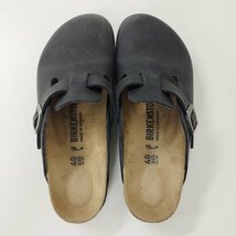 O338b [人気] BIRKENSTOCK ビルケンシュトック ボストン 26cm ブラック レザー | シューズ G_画像3