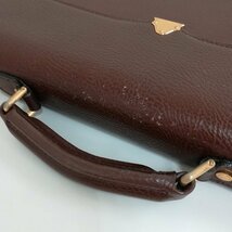 O485c [人気] BURBERRY バーバリー レザーブリーフケース ブラウン ハンドバッグ | ファッション小物 G_画像9