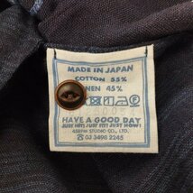O373b [人気] 45R ワンピース インディゴ系 長袖 ドレス 藍職人いろいろ45 日本製 綿 麻 61250054 | トップス K_画像4