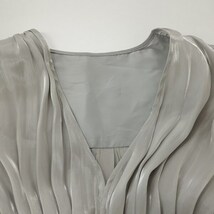 F080 [人気] AMERI アメリ ドレス ワンピース S グレー系 MEDI GATHER NEGLIGEE DRESS ロング丈 無地 レディース | G★_画像3