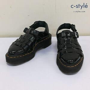 O181 [春夏物][人気] Dr.Martens ドクターマーチン サンダル UK4 ブラック ORIANA POINTED FISHERMAN SANDAL レディース | G★