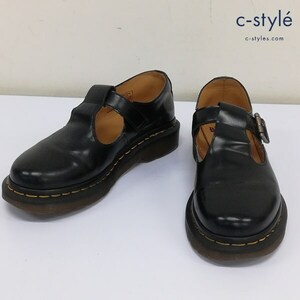 O182 [人気] Dr.Martens ドクターマーチン POLLEY UK4 ブラック レザーシューズ レディース | G★