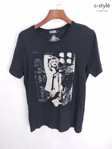 F569a [春夏][人気] HYSTERIC GLAMOUR ヒステリックグラマー 半袖Tシャツ M ブラック コートニーラブ The Queen of Rock | トップス N