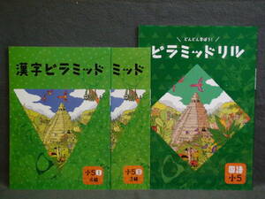 ★ 即発送 ★ 新品 最新版 ピラミッドドリル と 漢字ピラミッド 国語 ５年 解答付　３冊セット　2024年度～