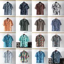 S1410-2XL 新品 アロハシャツ メンズ 半袖シャツ 薄手 夏 カジュアル 花柄 総柄 おしゃれ シルクのような質感 /ダークブルー _画像2
