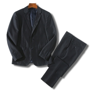 S1502-Lブラック/新品スーツカンパニー セットアップ 上下 ジャケット シングルパンツ 細身 高品質 春秋 ビジネス メンズ セットアップ 