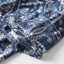 S1401-XL 新品 アロハシャツ メンズ 半袖シャツ 薄手 夏 カジュアル 花柄 総柄 おしゃれ シルクのような質感 /ブルー_画像6
