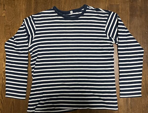 初期UNIQLOクラシックボーダー ロンＴ Lサイズ長袖Tシャツ ボーダーカットソー