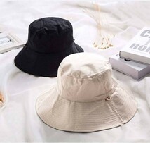 レディース ハット つば広 帽子 黒 ベージュ UVカット 紫外線対策 熱中症 日焼け防止 日よけ帽子 紫外線カット 安い レジャー おしゃれ_画像4