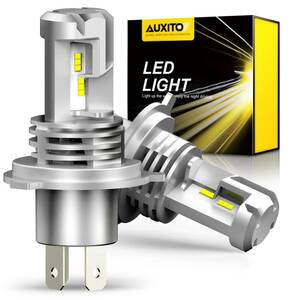 AUXITO H4 Hi/Lo LEDヘッドライト 車用 新基準車検対応 ZES LEDチップ搭載 高輝度 6500K 12V車対応(ハイブリッド車・EV車対応) 