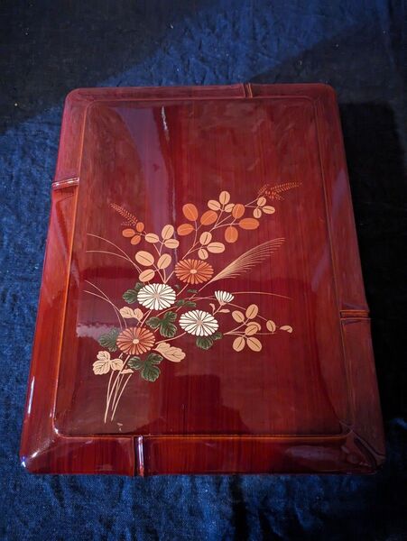 特撰漆器 春慶 秋草 木製 昭和レトロ