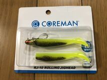 【新品】コアマン RJ-10 ローリングジグヘッド チャートベイト COREMAN アルカリシャッド 10g 検索）IP PB VJ 28 22 16 13 12 7 75 90_画像1