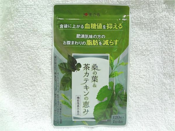 送料無料 桑の葉&茶カテキンの恵み 120粒入 1袋 和漢の森 機能性表示食品 サプリメント 新品未開封