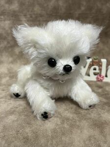 ハンドメイド　テディわんこ　テディチワワ　ホワイトチワワ　ぬいぐるみ　ドイツ製モヘア