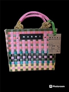  новый продукт! новый товар Marni рынок пикник сумка корзина сумка / корзина сумка # розовый 
