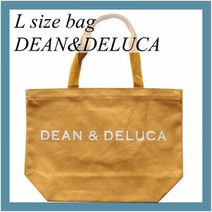 新品★DEAN&DELUCA ディーンアンドデルーカトートバッグイエローLサイズ